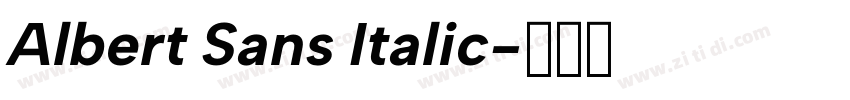 Albert Sans Italic字体转换